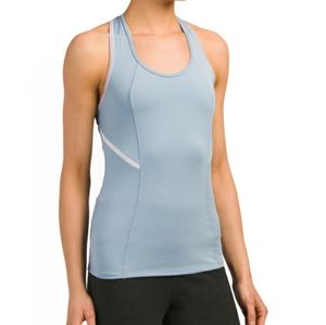 Blue and White Athletic Racerback Top